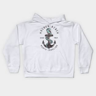 Sea Serpent Anchor Holden Beach, NC Kids Hoodie